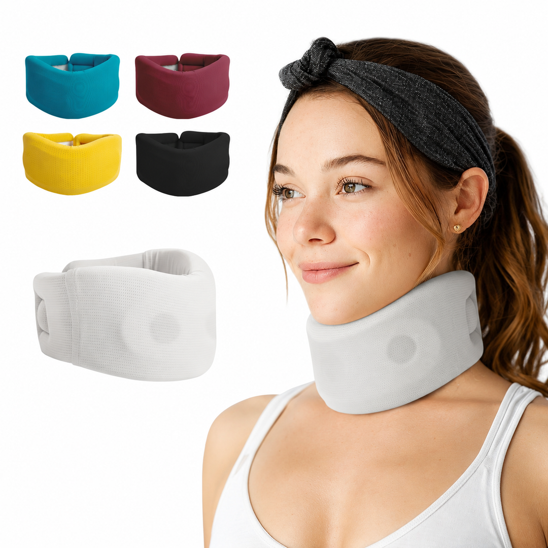 Premium Adjustable Foam Cervical Neck Brace Collar Neck Support Pain Relief Posture Support Sleeping Comfort Lightweight Breathable Neck Stabilizer S–XL