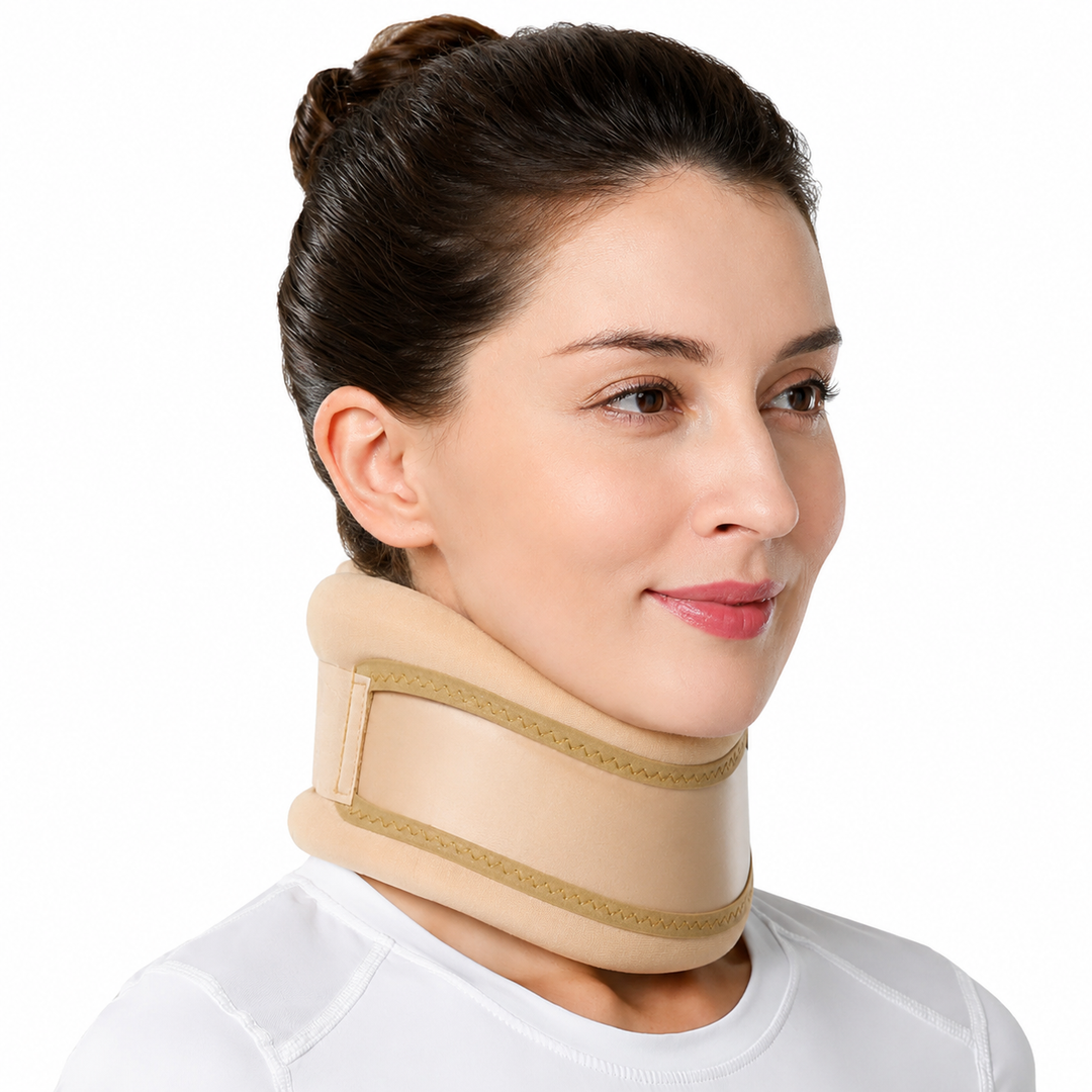 Premium Adjustable Foam Cervical Neck Brace Collar Neck Support Pain Relief Posture Support Sleeping Comfort Lightweight Breathable Neck Stabilizer S–XL