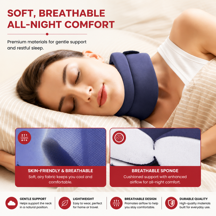 Premium Adjustable Foam Cervical Neck Brace Collar Neck Support Pain Relief Posture Support Sleeping Comfort Lightweight Breathable Neck Stabilizer S–XL