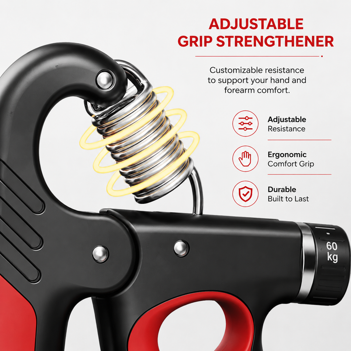 Premium Adjustable Grip Strength Trainer 5–100KG Hand Gripper with Counter Stainless Steel Forearm Wrist Exerciser Non-Slip Gym Fitness Muscle Training Tool