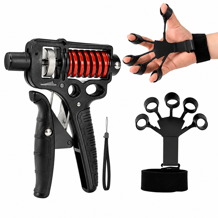 Premium Adjustable Hand Grip Strengthener 5–120kg Finger Wrist Forearm Trainer Steel Spring Gripper Hand Exerciser Fitness Training Tool Portable