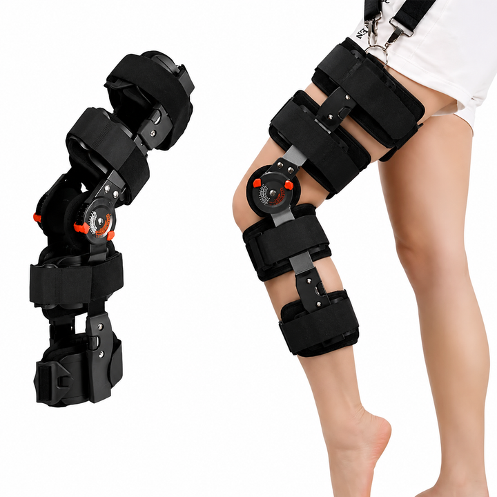 Premium Adjustable Hinged Knee Brace Orthopedic Knee Support Stabilizer Range of Motion Control Joint Stabilization Compression Support Brace