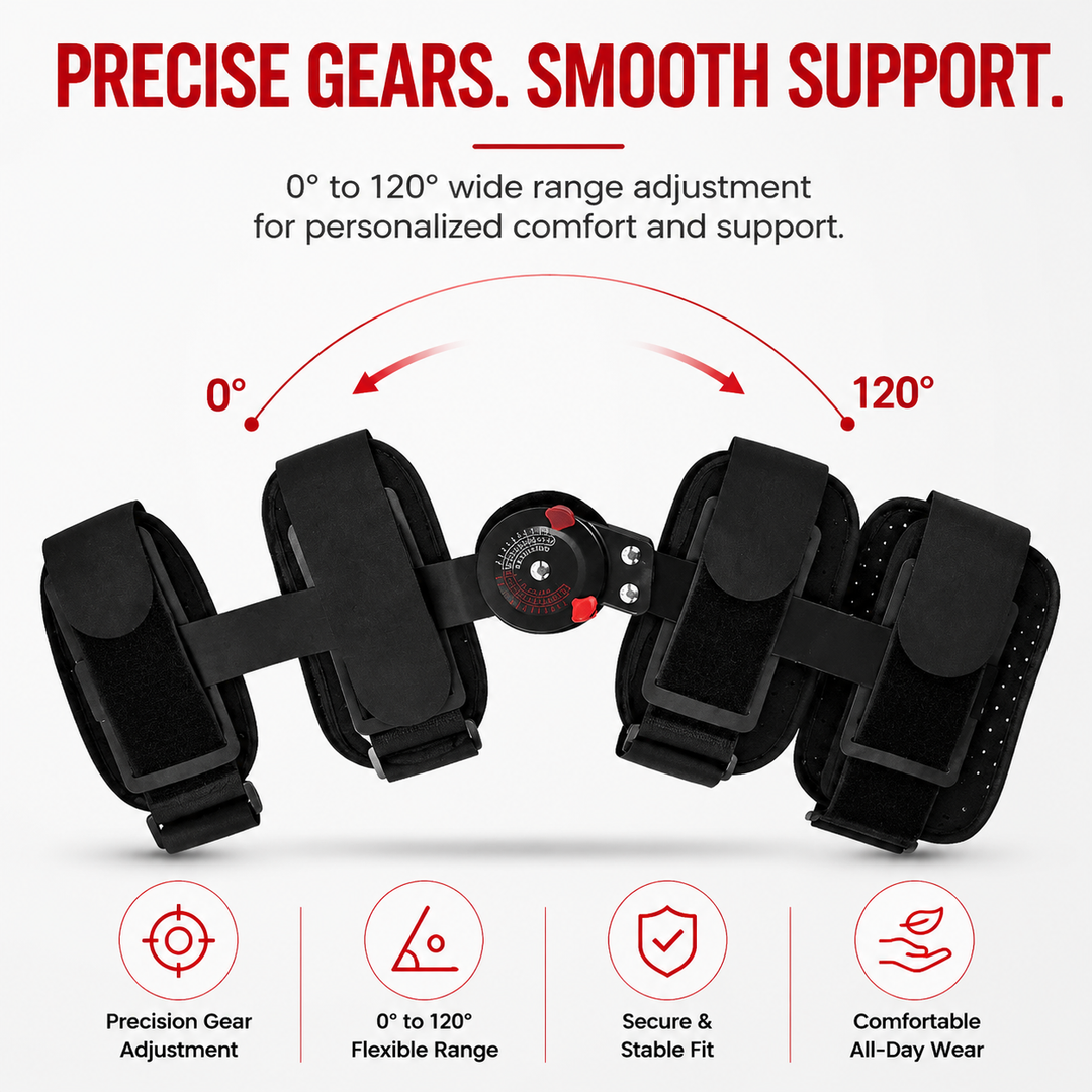 Premium Adjustable Hinged Knee Brace ROM Immobilizer Postoperative Recovery Support ACL MCL Meniscus Ligament Injury Left Right Leg Stabilizer