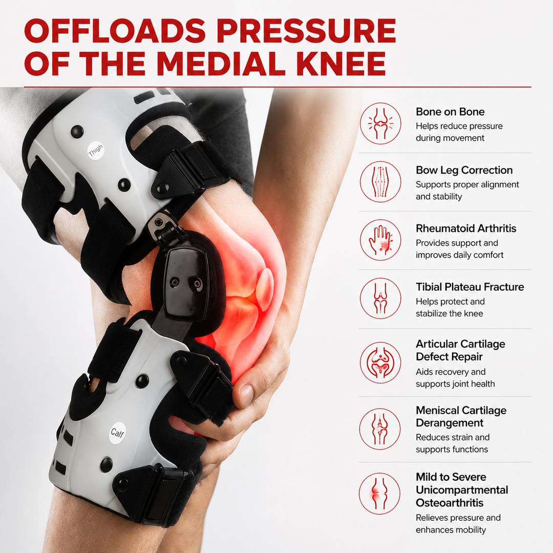 Premium Adjustable Hinged Knee Brace ROM Immobilizer Postoperative Recovery Support ACL MCL Meniscus Ligament Injury Left Right Leg Stabilizer
