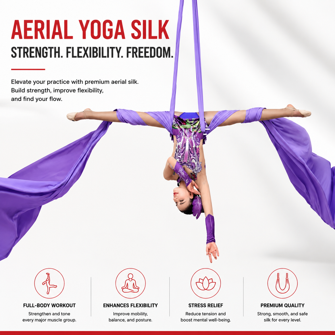 Premium Aerial Silks Yoga Hammock 12M Nylon Anti Gravity Swing 1000KG Load Pilates Fitness Body Training Suspension Yoga Swing Home Outdoor