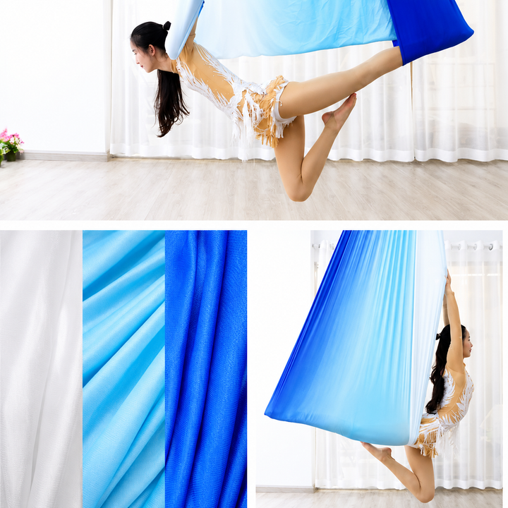 Premium Aerial Silks Yoga Hammock Anti Gravity Swing Low Stretch Fabric Flying Yoga Hammock for Stretching Fitness Pilates Home Studio Exercise