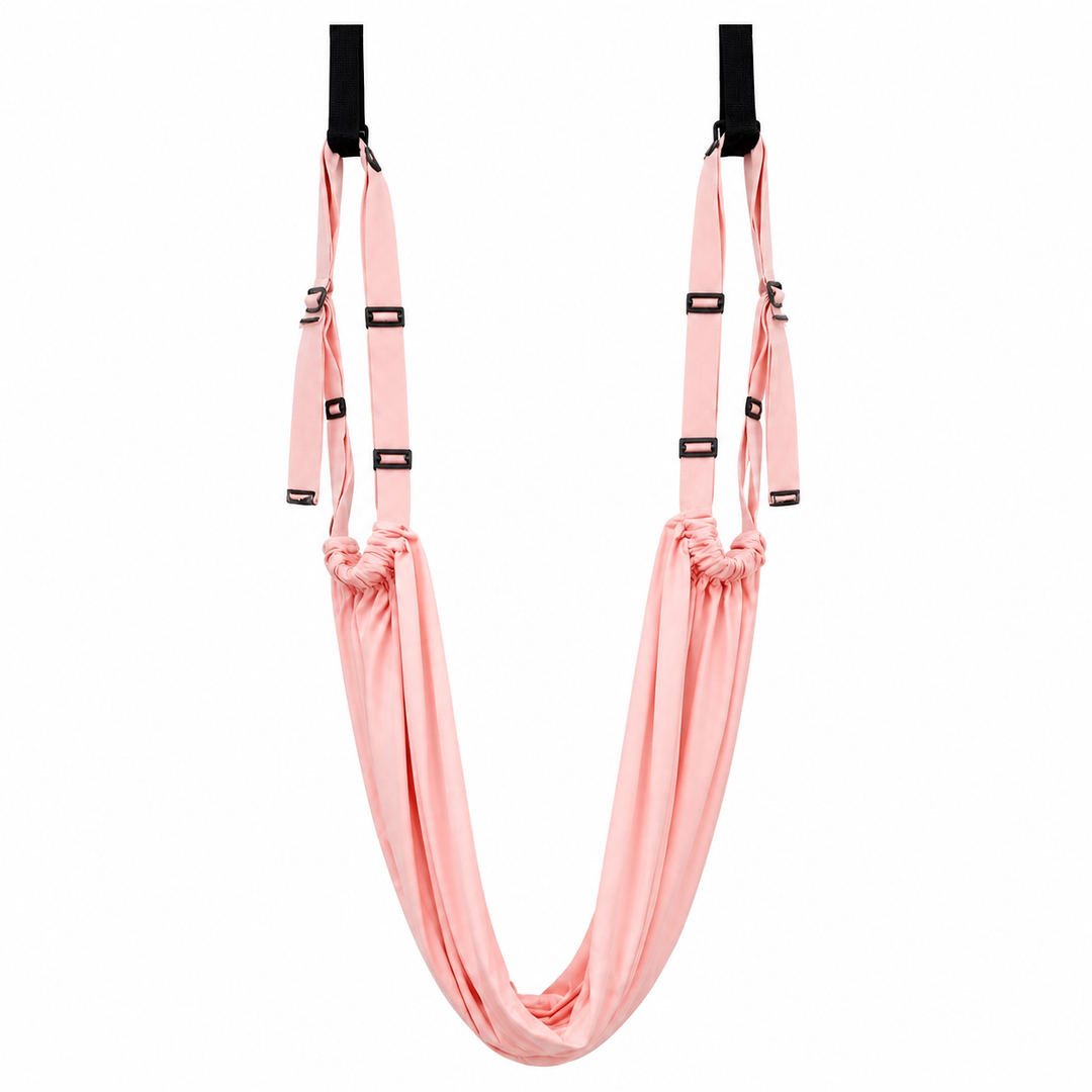 Premium Aerial Yoga Belt Adjustable Stretching Strap Elastic Support Trainer Portable Yoga Band Pilates Flexibility Fitness Home Gym Daily Use