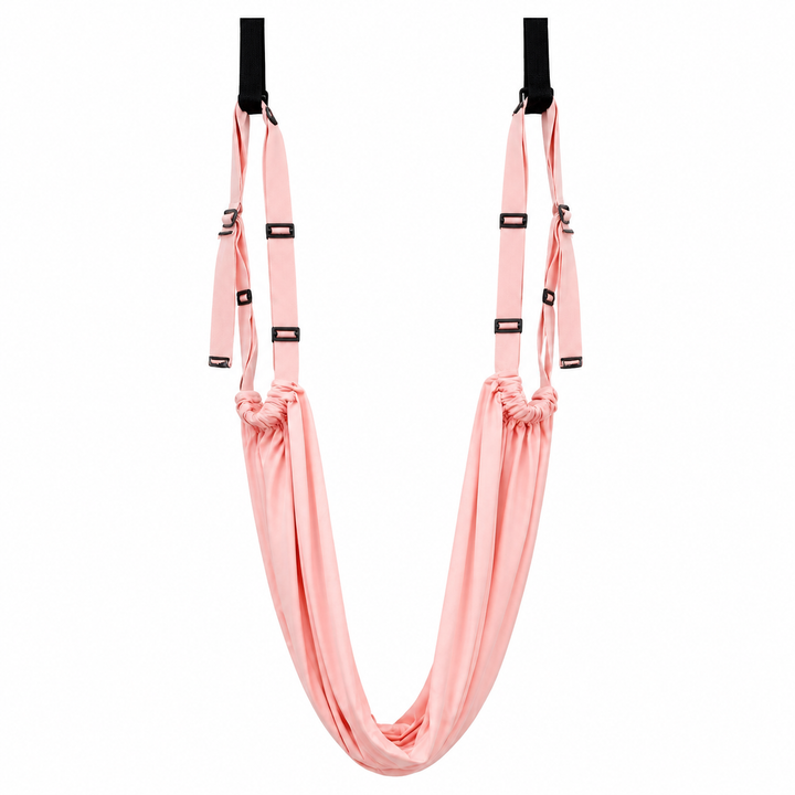 Premium Aerial Yoga Belt Adjustable Stretching Strap Elastic Support Trainer Portable Yoga Band Pilates Flexibility Fitness Home Gym Daily Use