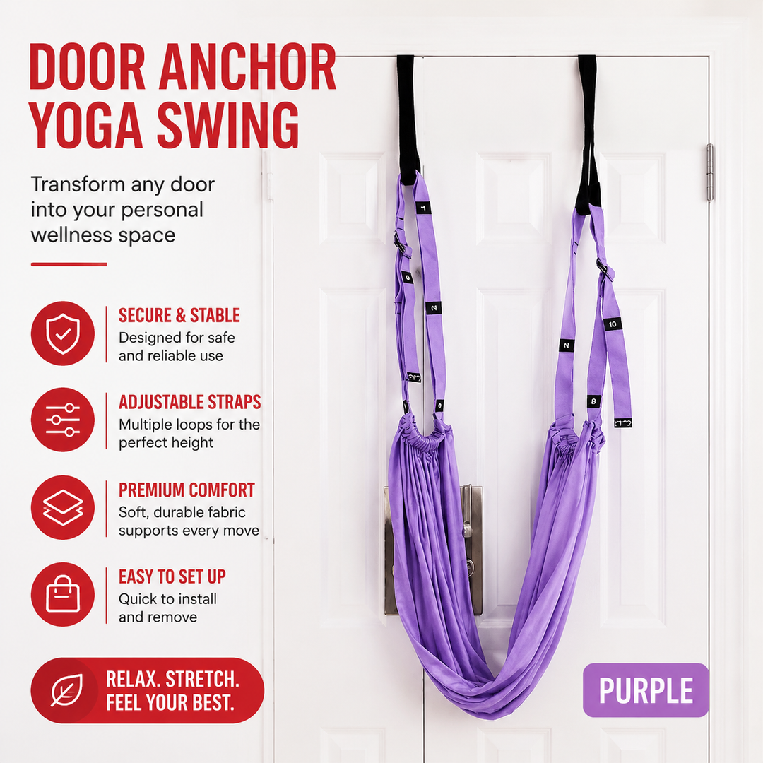 Premium Aerial Yoga Belt Adjustable Stretching Strap Elastic Support Trainer Portable Yoga Band Pilates Flexibility Fitness Home Gym Daily Use