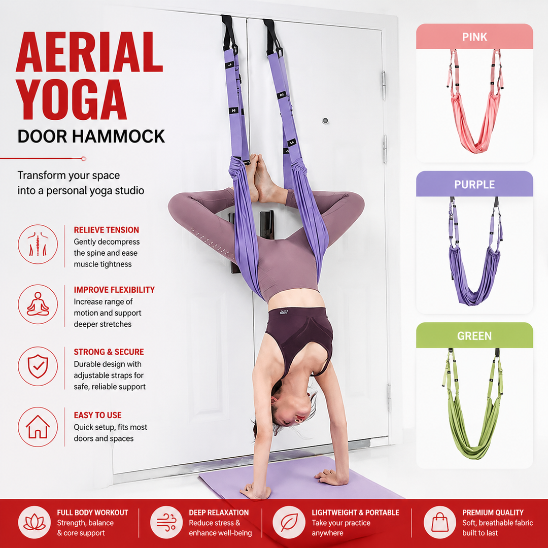 Premium Aerial Yoga Strap Adjustable Stretching Belt Inversion Training Strap Polyester Cotton with Metal Buckle Portable Home Gym Yoga Daily Use