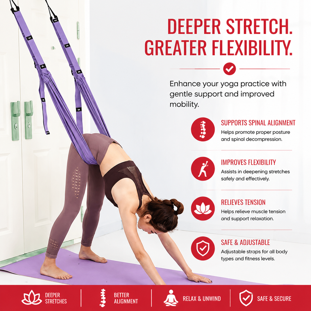 Premium Aerial Yoga Strap Adjustable Stretching Inversion Belt for Flexibility Training Leg Splits Metal Buckle Support Yoga Strap Green Purple Pink