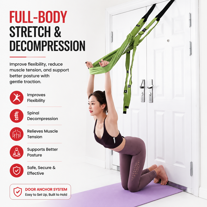 Premium Aerial Yoga Strap Adjustable Stretching Inversion Belt for Flexibility Training Leg Splits Metal Buckle Support Yoga Strap Green Purple Pink