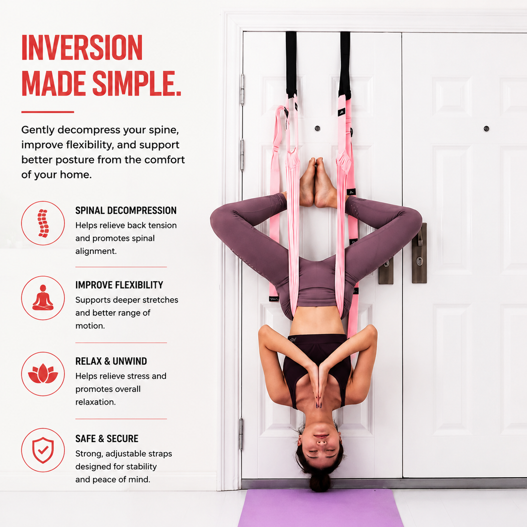 Premium Aerial Yoga Strap Adjustable Stretching Inversion Belt for Flexibility Training Leg Splits Metal Buckle Support Yoga Strap Green Purple Pink