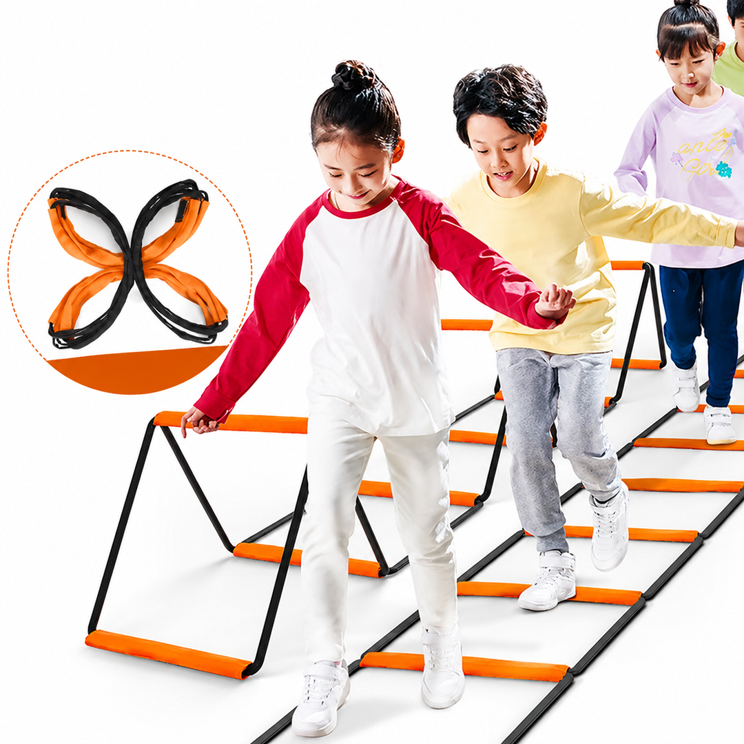 Premium Agility Ladder Soccer Football Training Speed Coordination Footwork Equipment 3-in-1 Drill Set Carry Bag Kids Adults Sports Training Tool