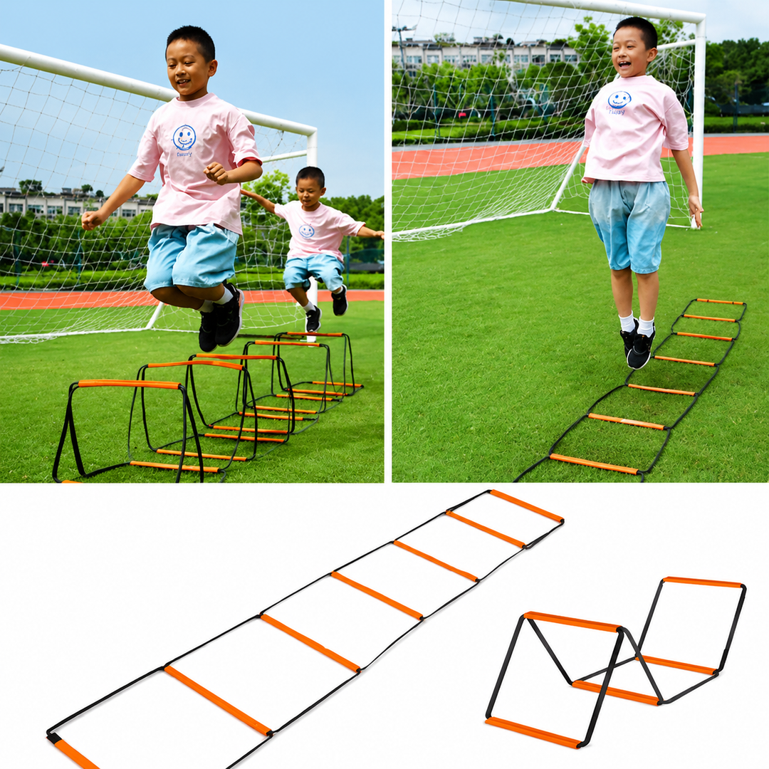 Premium Agility Ladder Speed Training Ladder Footwork Trainer Adjustable Sports Ladder Carry Bag Soccer Football Fitness Kids Adults Training Tool