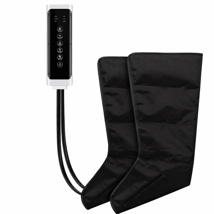 Premium Air Wave Leg Massager System Dynamic Air Compression Boots for Full Leg Foot Calf Massage Adjustable Intensity Home Spa Relaxation Device
