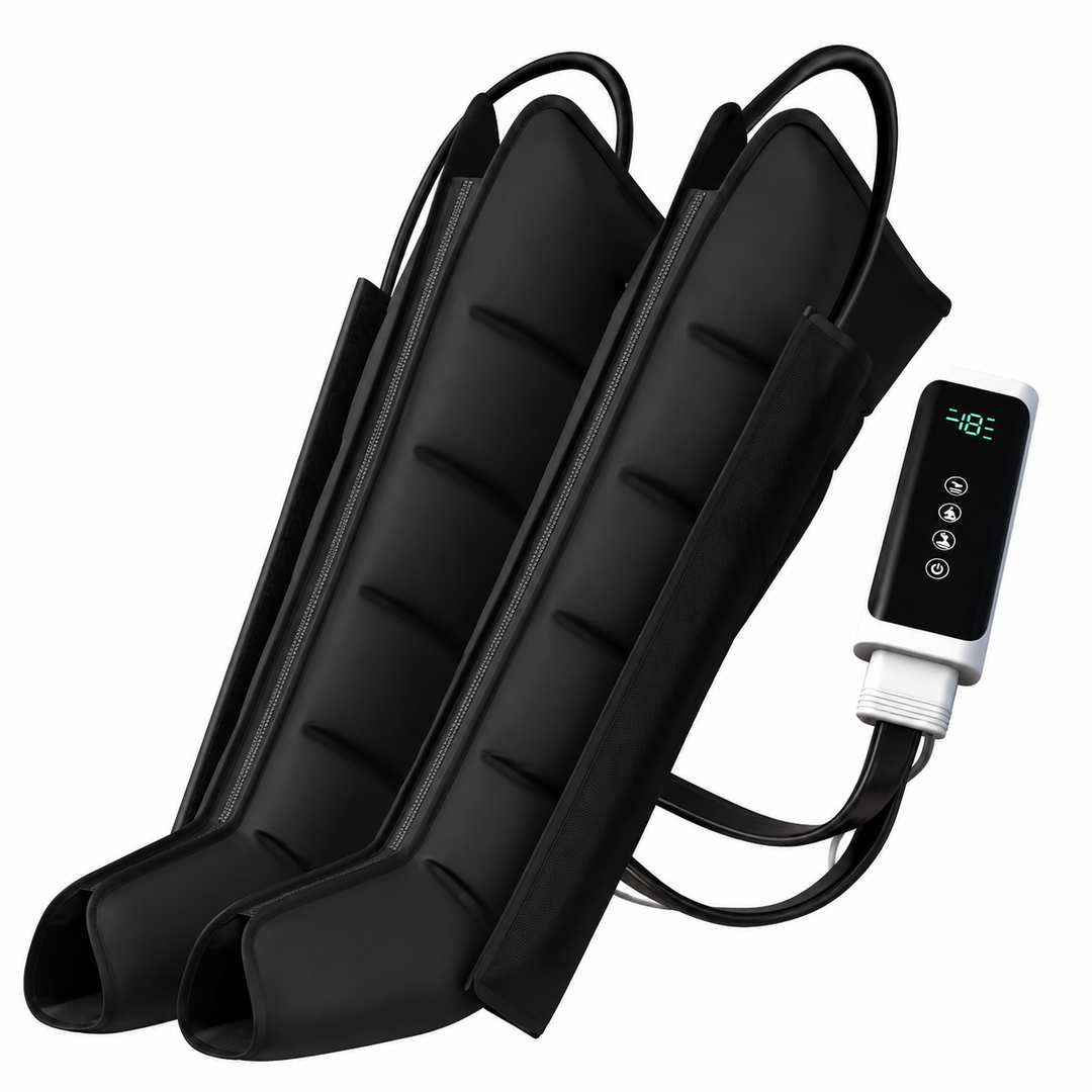 Premium Air Wave Leg Massager System Dynamic Air Compression Boots for Full Leg Foot Calf Massage Adjustable Intensity Home Spa Relaxation Device