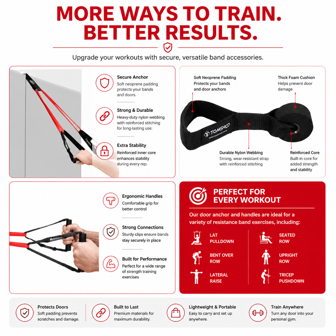 Premium All In One Pull Up Resistance Band Set 5 Levels 5–125 LB Latex Resistance Bands with Handles Door Anchor Carry Bag Full Body Home Workout Fitness Kit