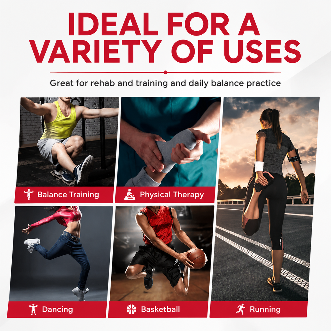 Premium Ankle Balance Board Wooden Foot Trainer Stability Board Pilates Balance Training Foot Strength Portable 30×10.8cm Home Gym Exercise Tool