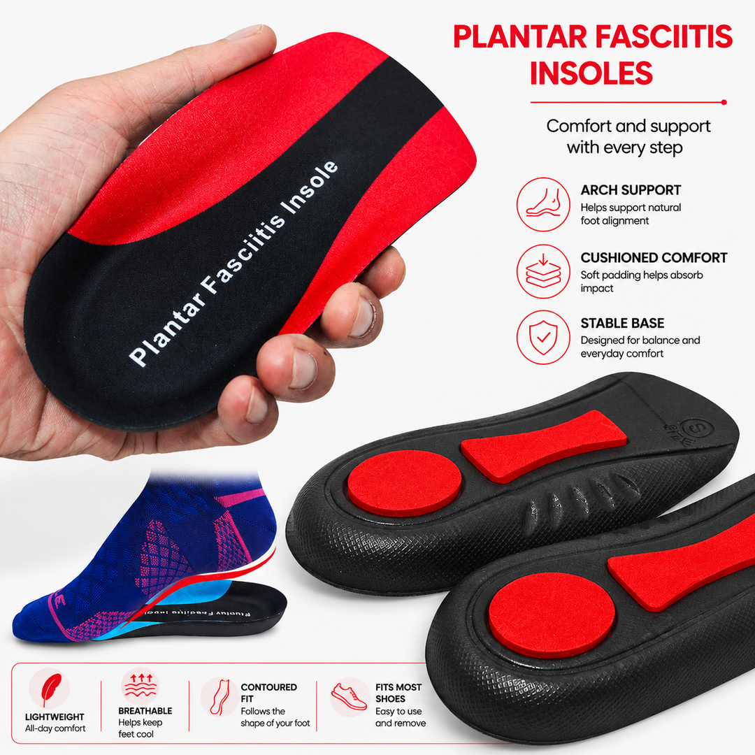 Premium Arch Support Insoles Orthopedic Shoe Inserts Men Women Shock Absorption Plantar Fasciitis Relief Anti Slip Heel Cushion Comfort EU 34-46