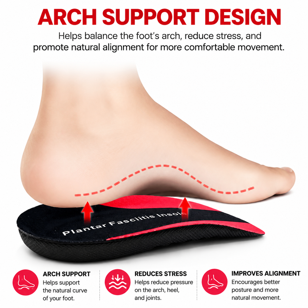 Premium Arch Support Insoles Orthopedic Shoe Inserts Men Women Shock Absorption Plantar Fasciitis Relief Anti Slip Heel Cushion Comfort EU 34-46