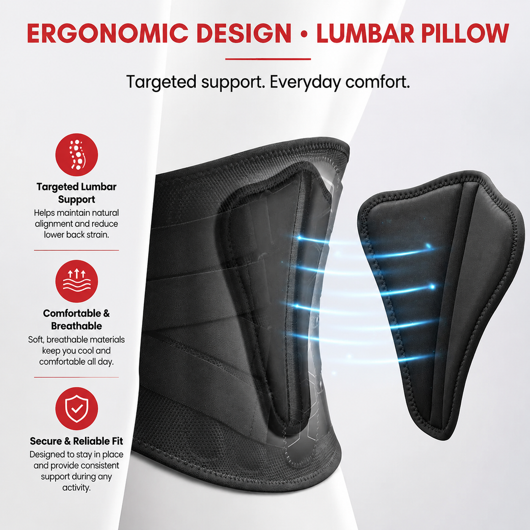 Premium Back Support Belt Lumbar Support Brace for Lower Back Pain Adjustable Compression Posture Support Belt for Work Gym Lifting Daily Use Belted