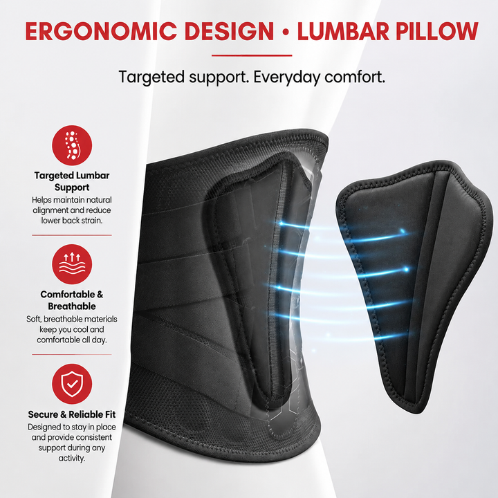 Premium Back Support Belt Lumbar Support Brace for Lower Back Pain Adjustable Compression Posture Support Belt for Work Gym Lifting Daily Use Belted