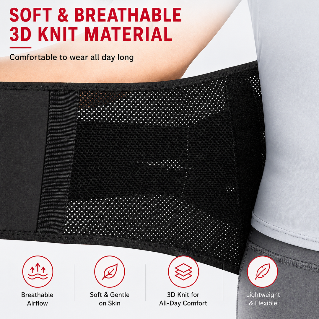Premium Back Support Belt Lumbar Support Brace for Lower Back Pain Adjustable Compression Posture Support Belt for Work Gym Lifting Daily Use Belted