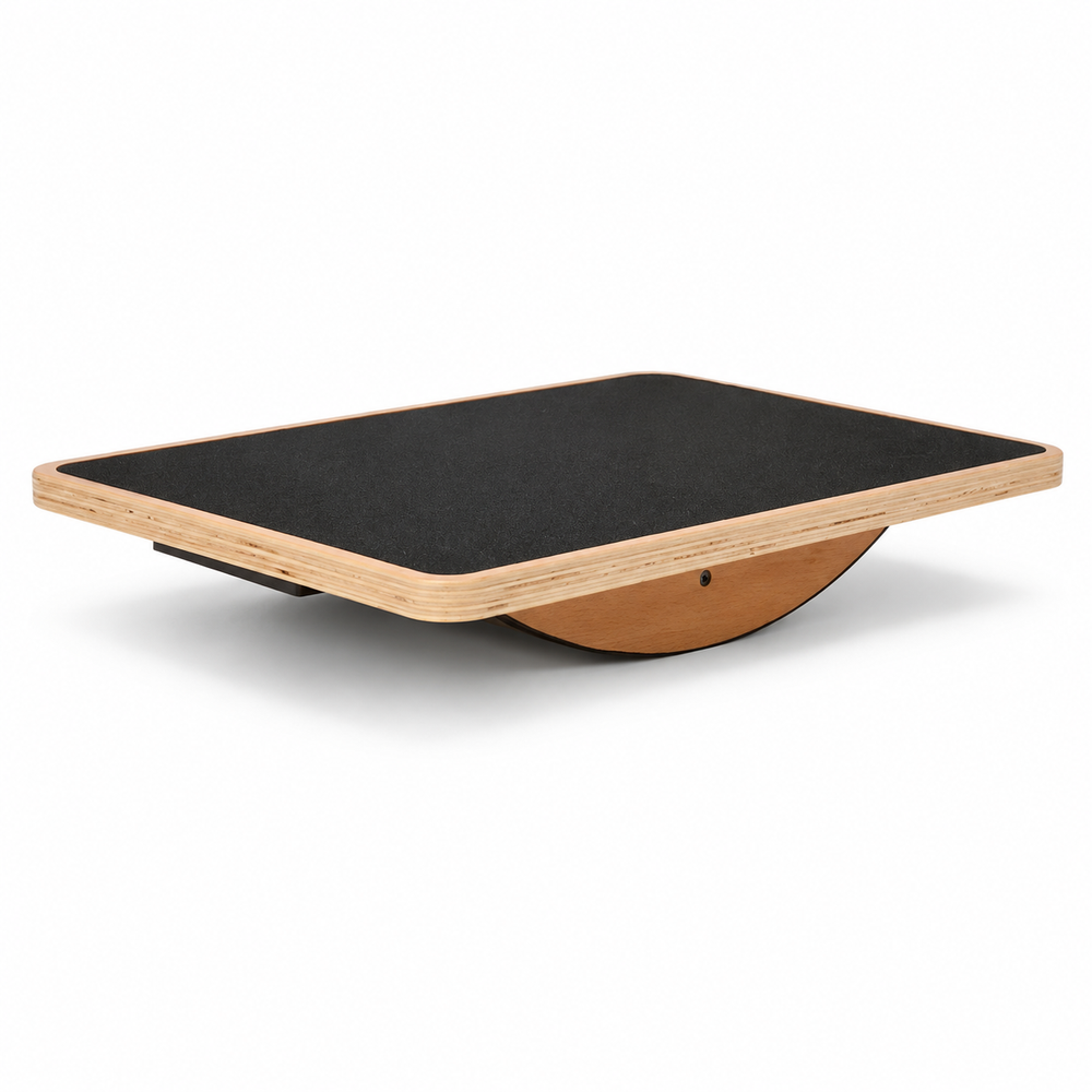 Premium Balance Board 360 Wobble Trainer Core Stability Board Anti Slip Wooden Balance Disc Rubber Base Home Gym Posture Fitness Training Tool