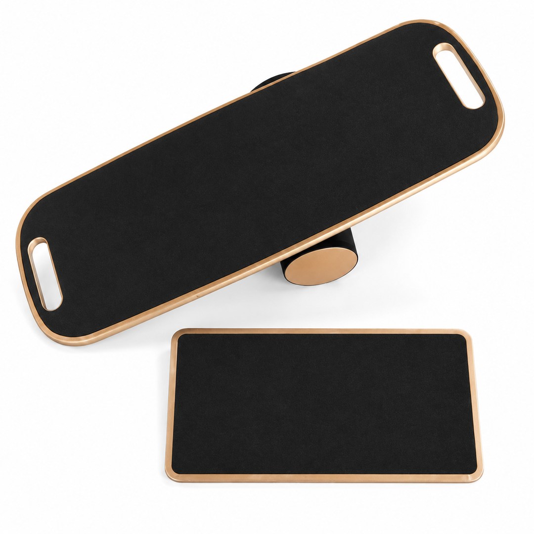 Premium Balance Board 360 Wobble Trainer Core Stability Board Anti Slip Wooden Balance Disc Rubber Base Home Gym Posture Fitness Training Tool