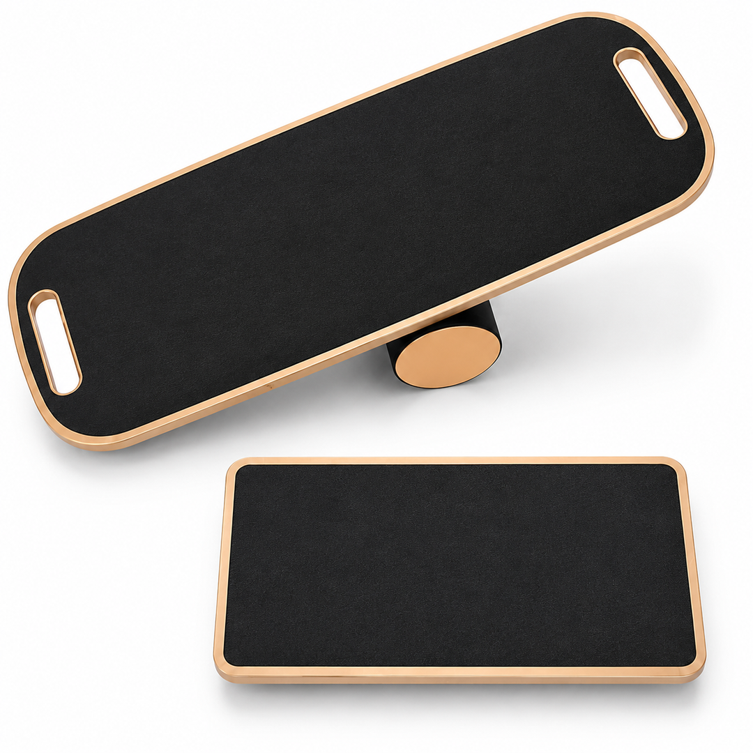 Premium Balance Board 360° Wobble Trainer Core Stability Balance Training Anti Slip Wooden Board Rubber Base Silent Home Gym Office Exercise Platform