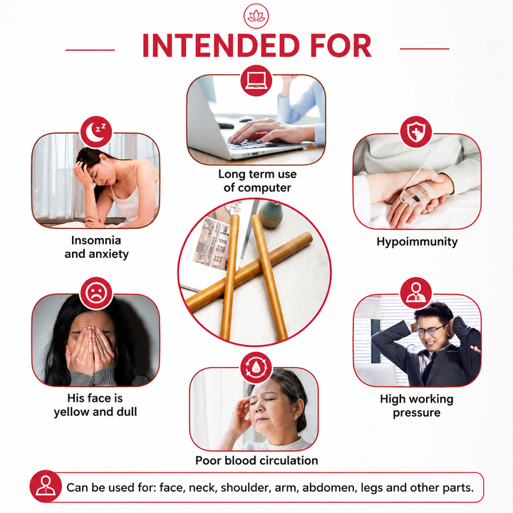 Premium Bamboo Massage Stick Set Natural Gua Sha Fascia Muscle Relaxation Body Massage Tool Anti Cellulite Sculpting Stick Kit Eco Friendly Portable