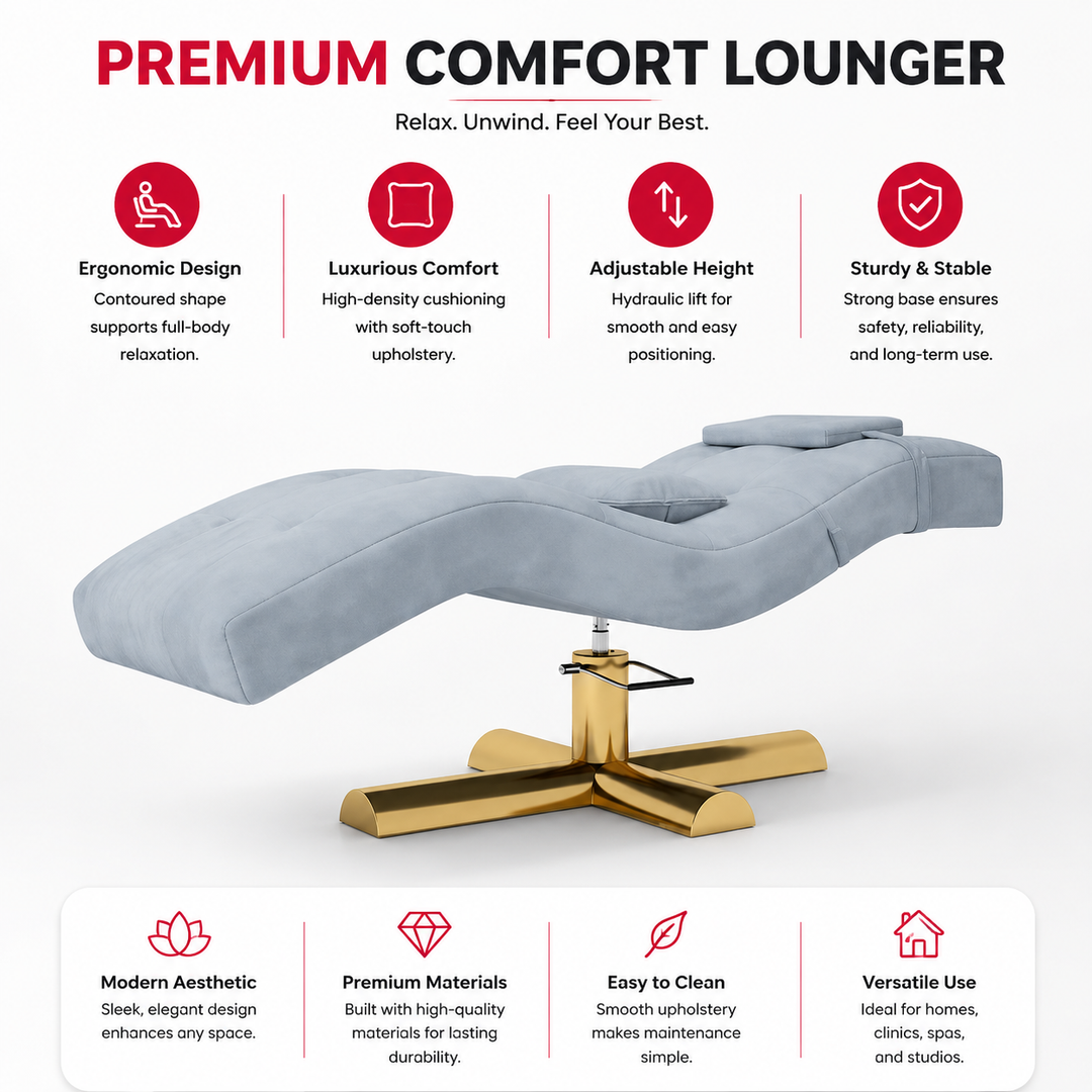 Premium Beauty Care Bed Facial Hydrotherapy Head Massage Table Foldable Spa Treatment Chair Genuine Leather Adjustable Reclining Salon Furniture