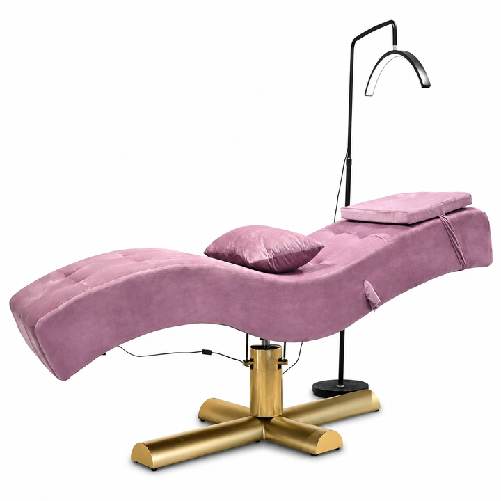 Premium Beauty Care Bed Facial Hydrotherapy Head Massage Table Foldable Spa Treatment Chair Genuine Leather Adjustable Reclining Salon Furniture