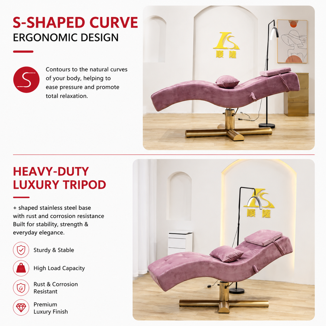 Premium Beauty Care Bed Facial Hydrotherapy Head Massage Table Foldable Spa Treatment Chair Genuine Leather Adjustable Reclining Salon Furniture