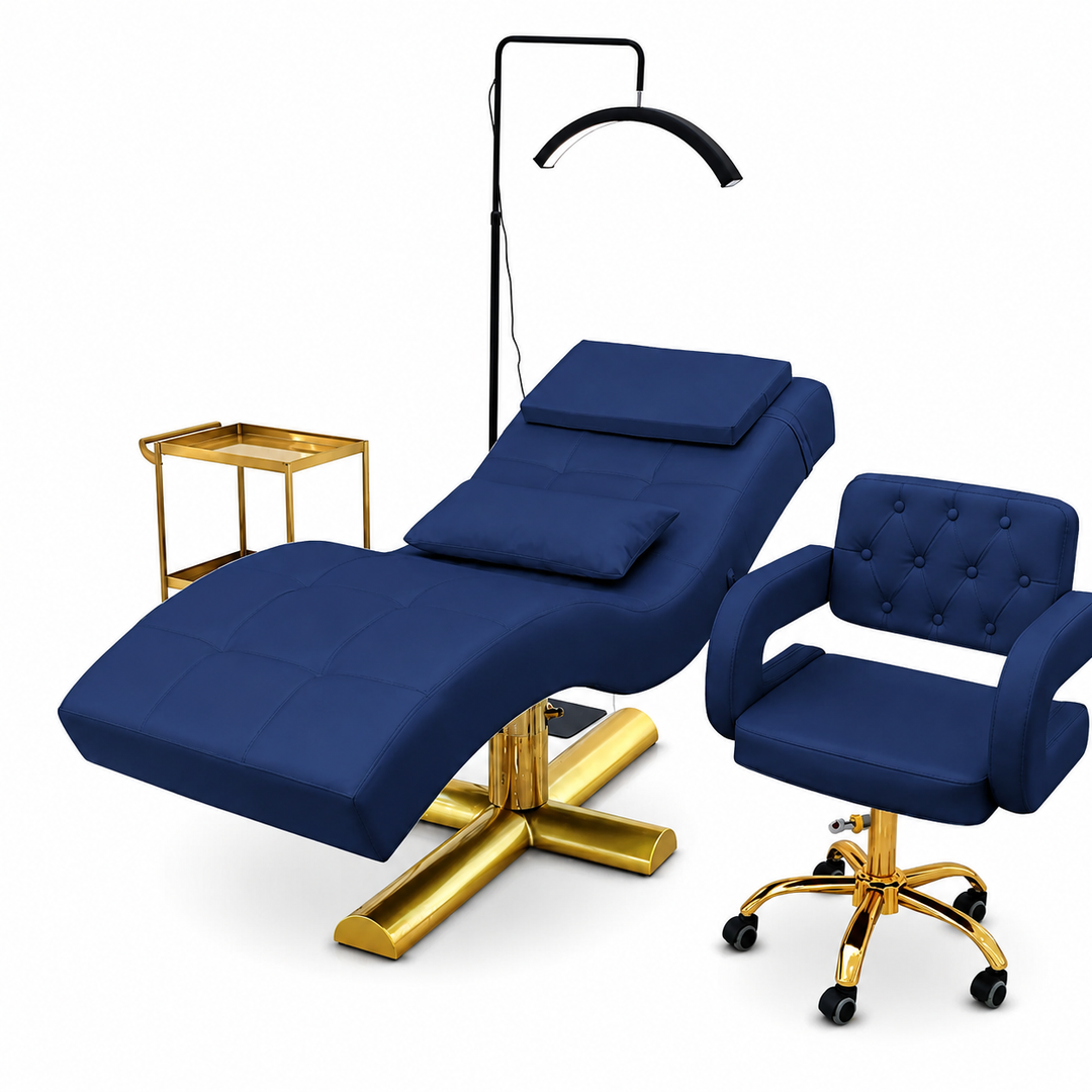 Premium Beauty Care Bed Facial Hydrotherapy Head Massage Table Foldable Spa Treatment Chair Genuine Leather Adjustable Reclining Salon Furniture