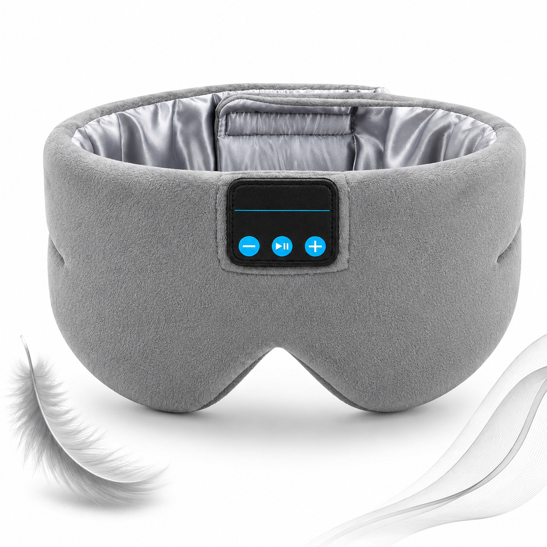 Premium Bluetooth Sleep Mask Silk Eye Mask with HD Audio Wireless Headphones 12H Battery Light Blocking Sleep Headphones for Travel Meditation Relaxation