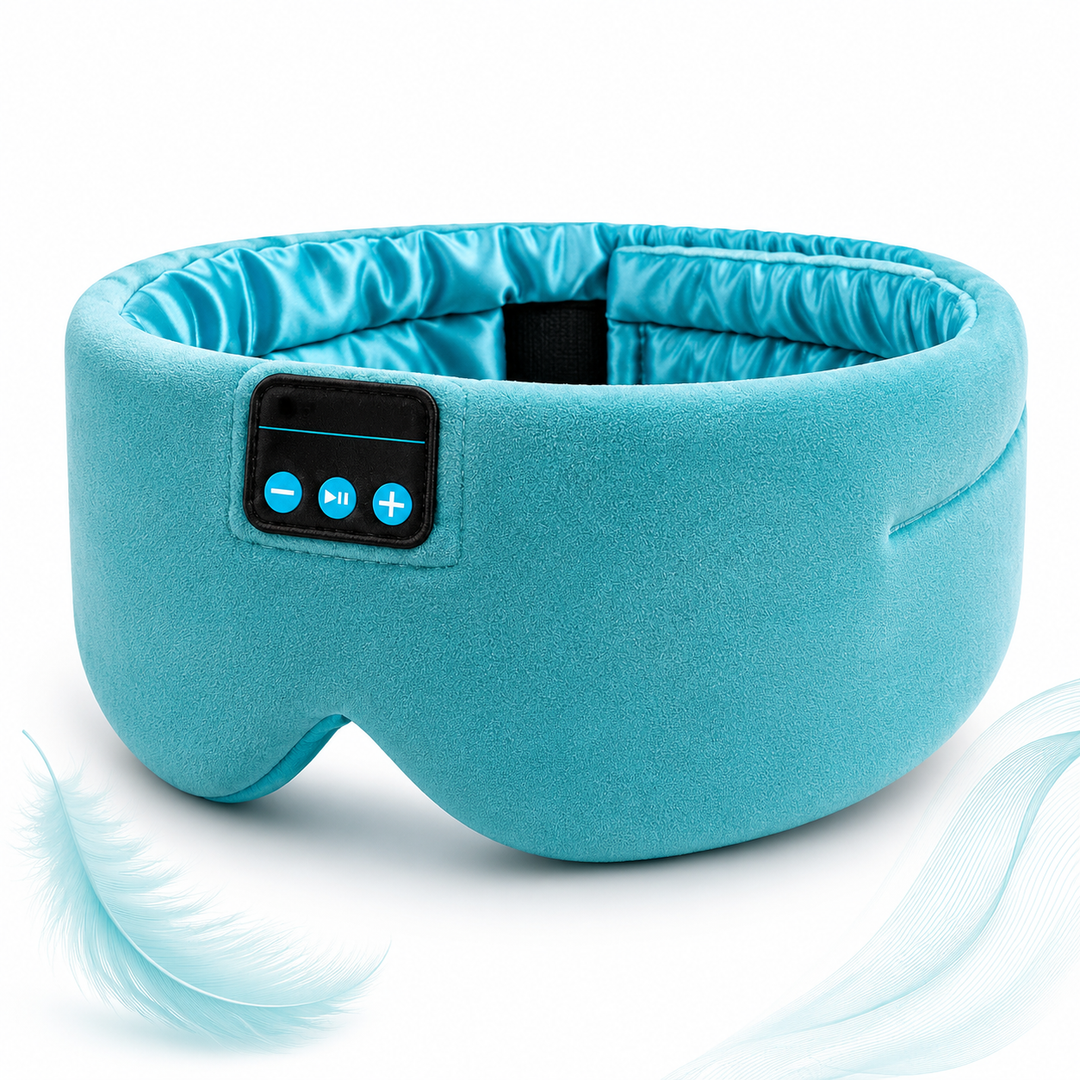 Premium Bluetooth Sleep Mask Silk Eye Mask with HD Audio Wireless Headphones 12H Battery Light Blocking Sleep Headphones for Travel Meditation Relaxation