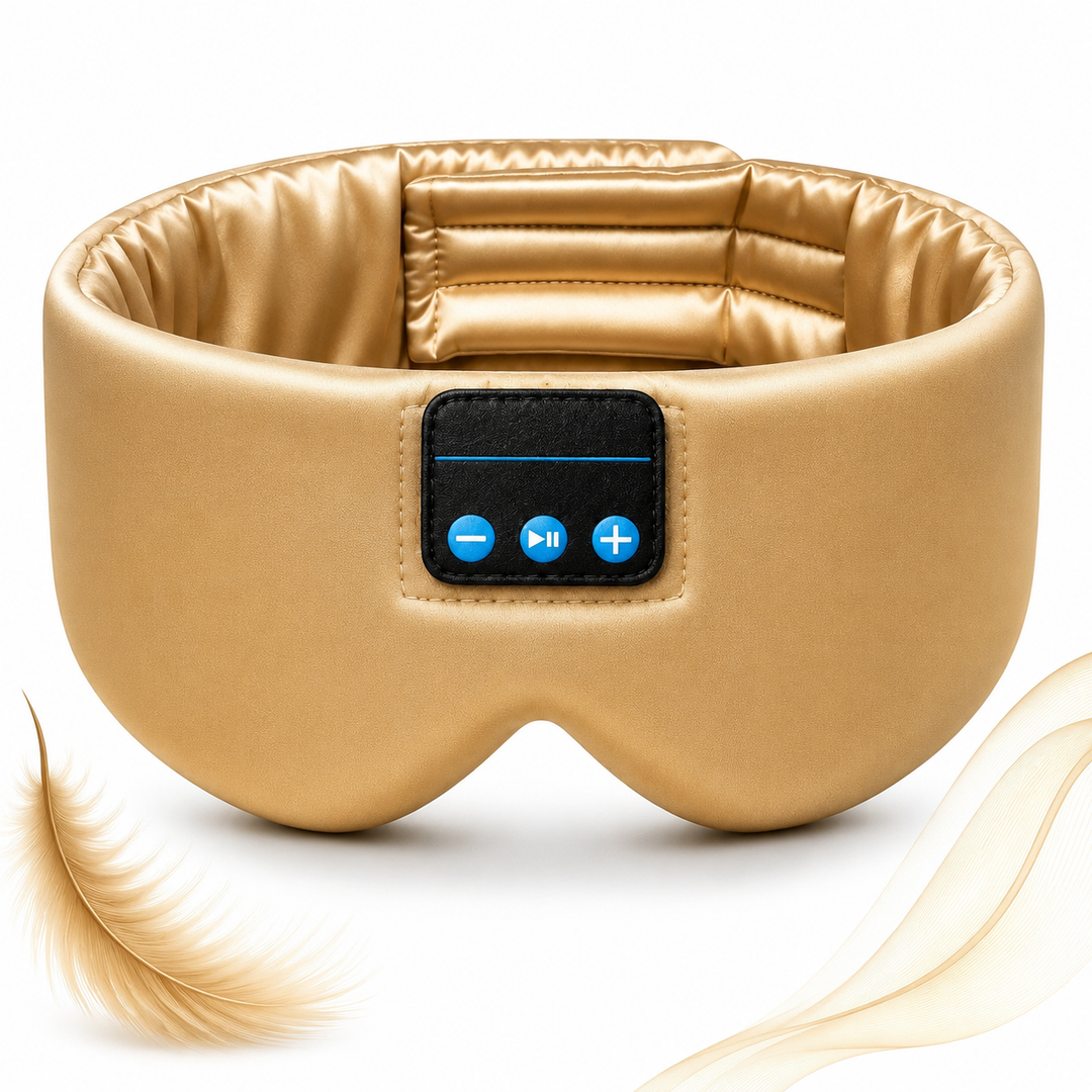 Premium Bluetooth Sleep Mask Silk Eye Mask with HD Audio Wireless Headphones 12H Battery Light Blocking Sleep Headphones for Travel Meditation Relaxation