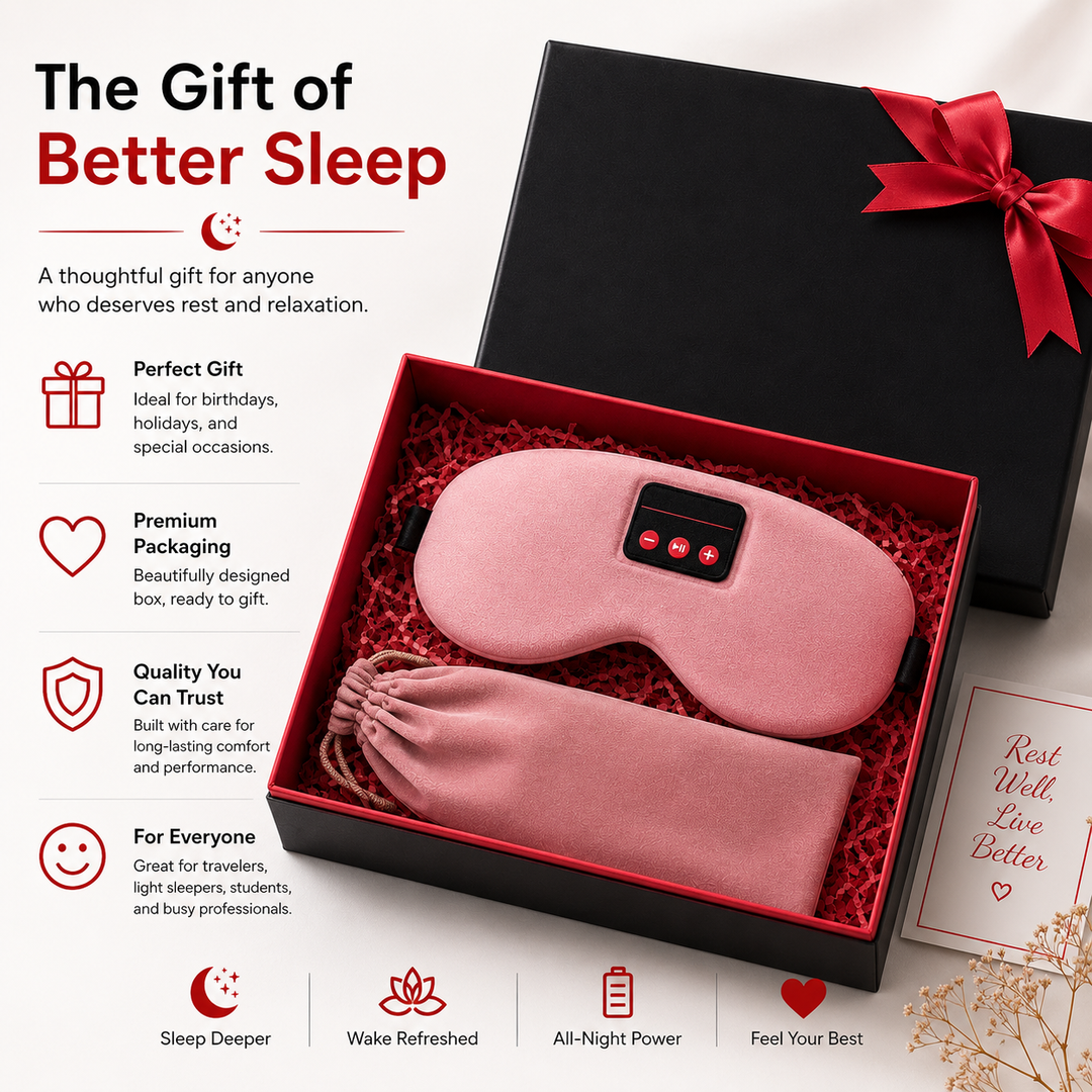 Premium Bluetooth Sleep Mask Silk Eye Mask with HD Audio Wireless Headphones 12H Battery Light Blocking Sleep Headphones for Travel Meditation Relaxation