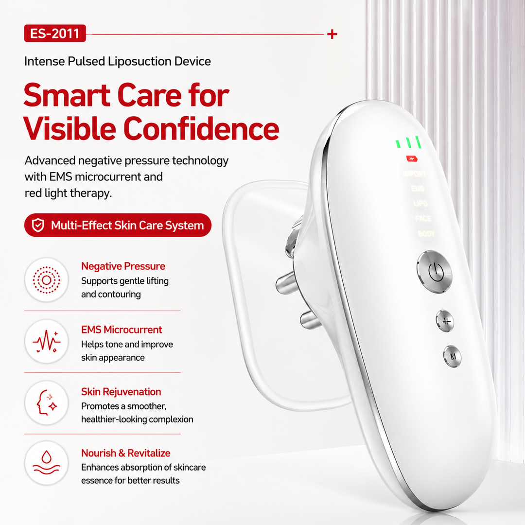 Premium Body Sculpting Massager 5-in-1 Cellulite Massager Suction Microcurrent LED Light Lymphatic Drainage Body Contouring Device