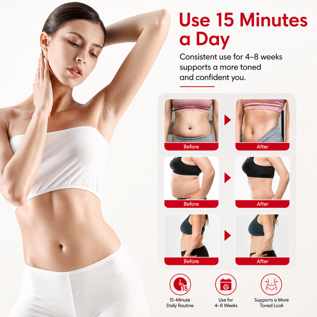 Premium Body Slimming Massager 4-in-1 RF Red Light Microcurrent Heat Therapy Skin Tightening Fat Burning Cellulite Reduction Body Sculpting Device Home Use