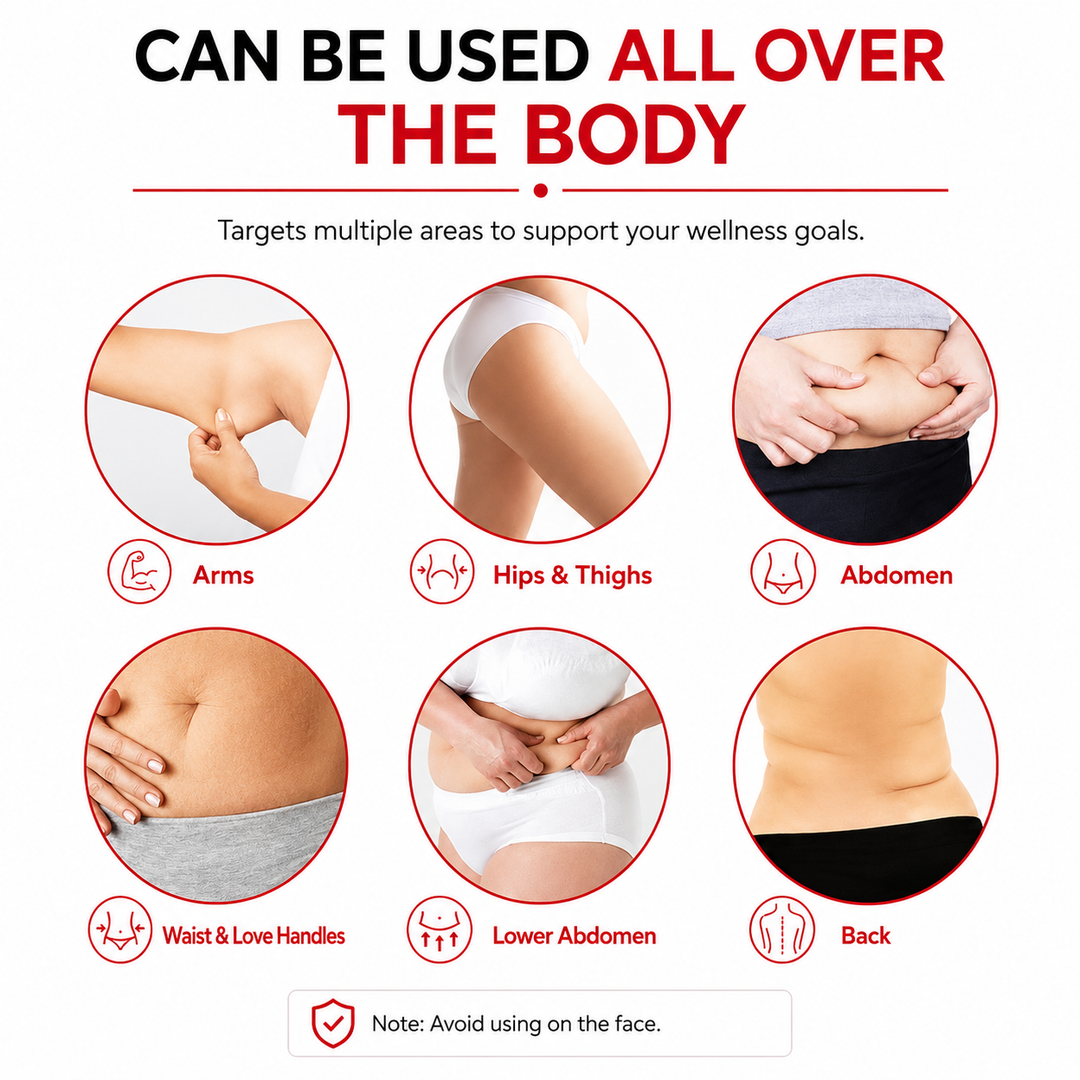 Premium Body Slimming Massager 4-in-1 RF Red Light Microcurrent Heat Therapy Skin Tightening Fat Burning Cellulite Reduction Body Sculpting Device Home Use