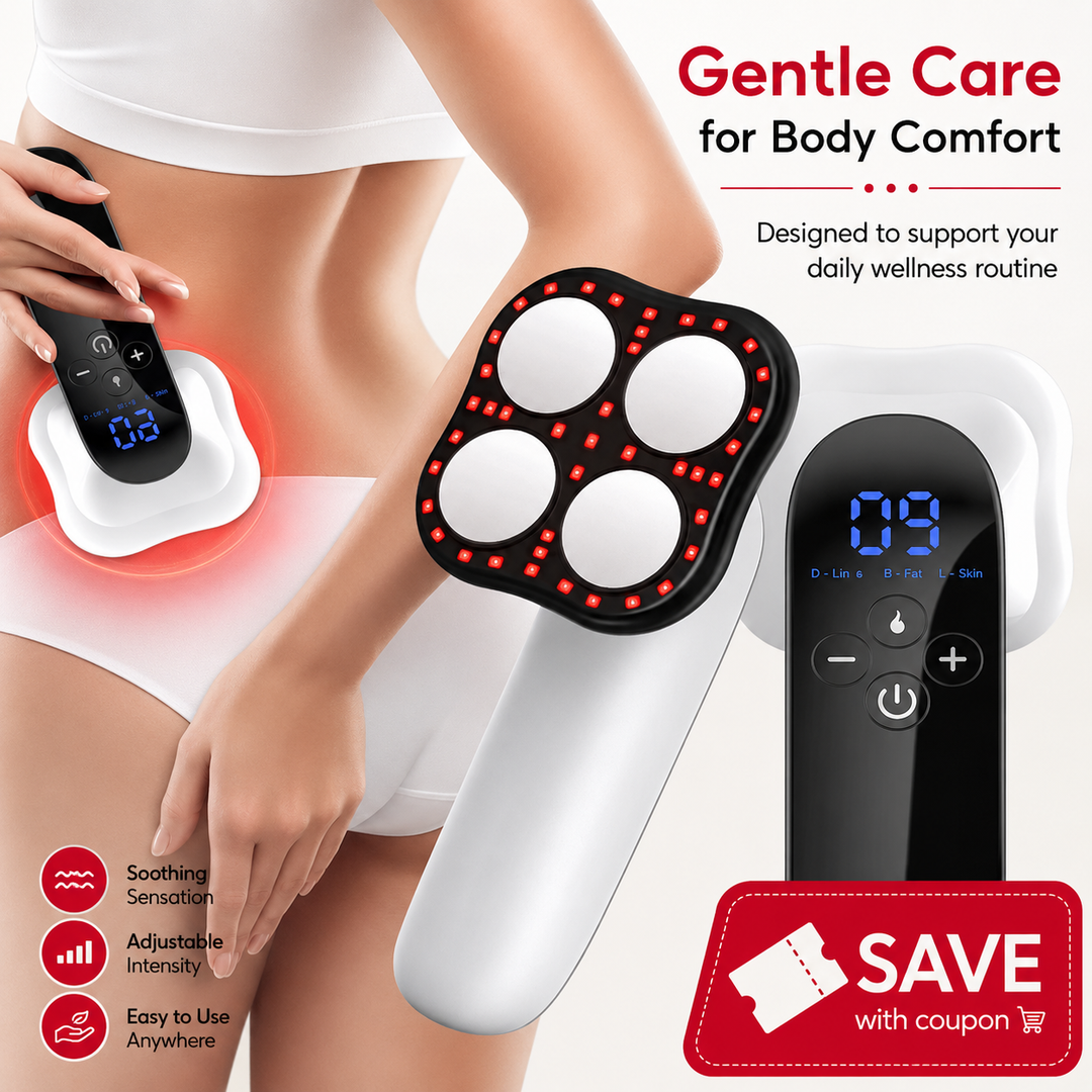 Premium Body Slimming Massager 4-in-1 RF Red Light Microcurrent Heat Therapy Skin Tightening Fat Burning Cellulite Reduction Body Sculpting Device Home Use