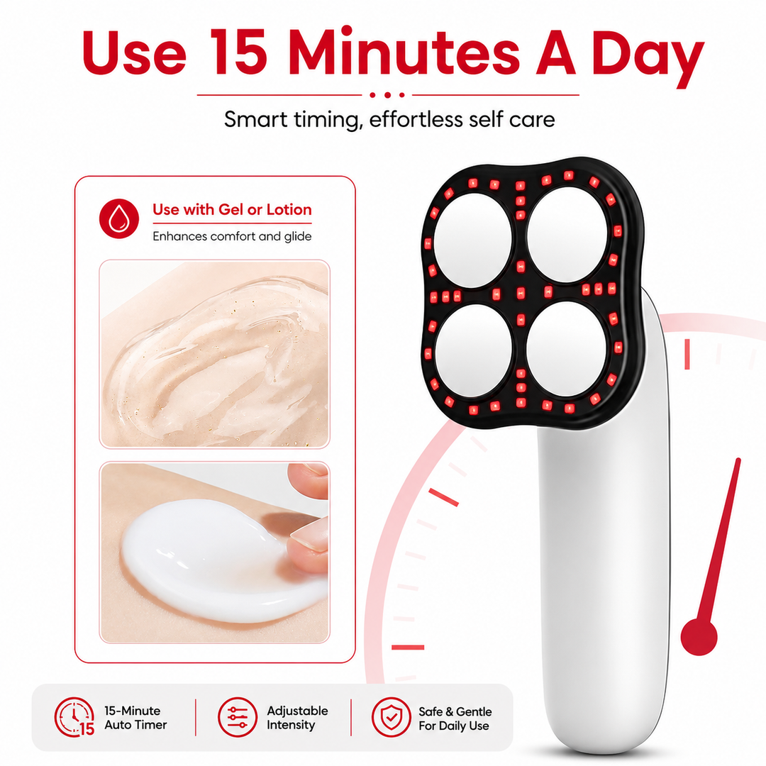 Premium Body Slimming Massager 4-in-1 RF Red Light Microcurrent Heat Therapy Skin Tightening Fat Burning Cellulite Reduction Body Sculpting Device Home Use