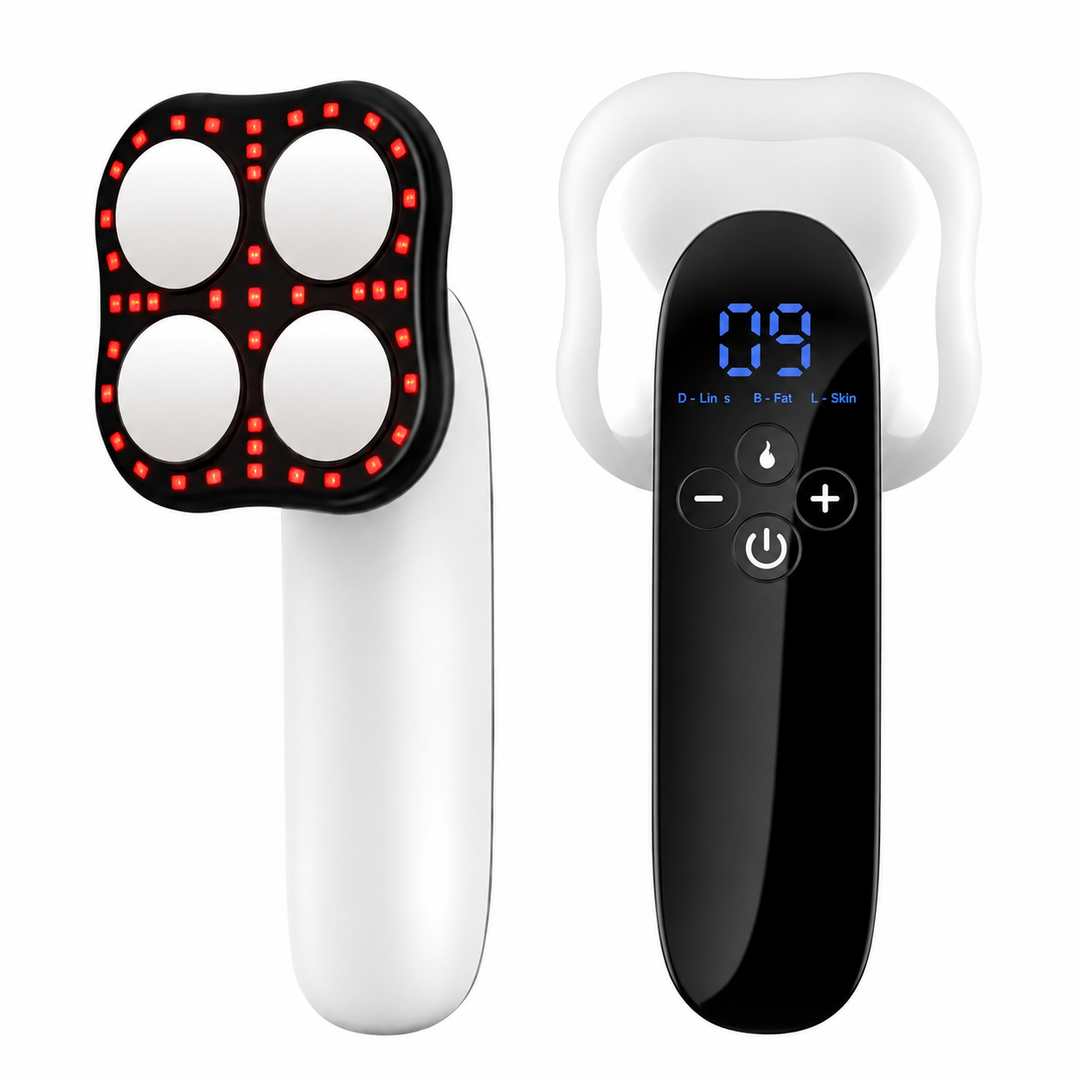Premium Body Slimming Massager 4-in-1 RF Red Light Microcurrent Heat Therapy Skin Tightening Fat Burning Cellulite Reduction Body Sculpting Device Home Use