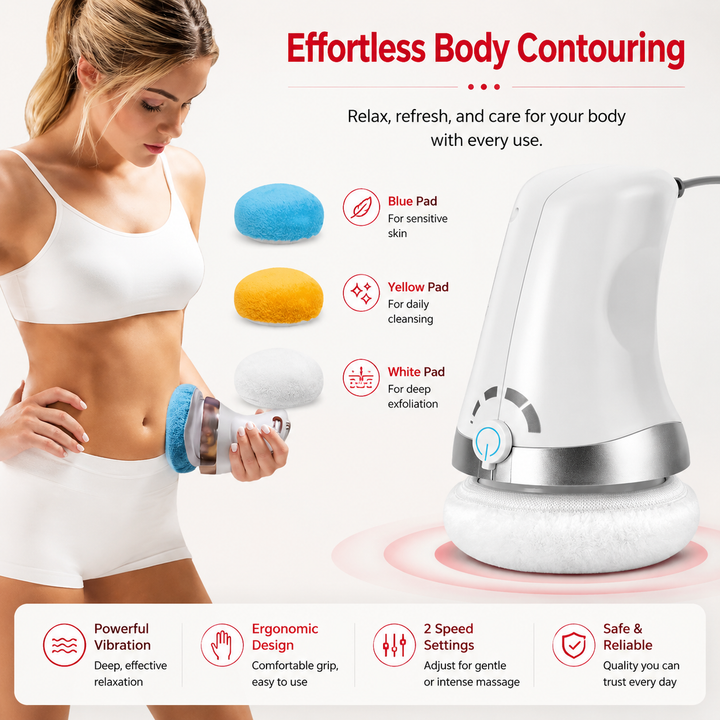 Premium Body Slimming Massager Electric Rolling Cellulite Massager Circulation Muscle Relaxation Body Contouring Portable Ergonomic Handheld Body Care Device
