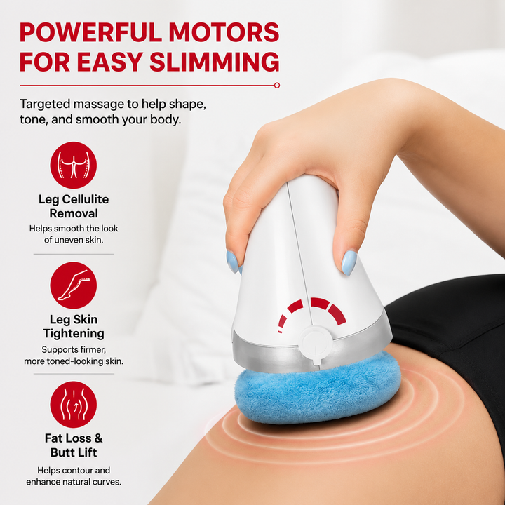 Premium Body Slimming Massager Electric Rolling Cellulite Massager Circulation Muscle Relaxation Body Contouring Portable Ergonomic Handheld Body Care Device