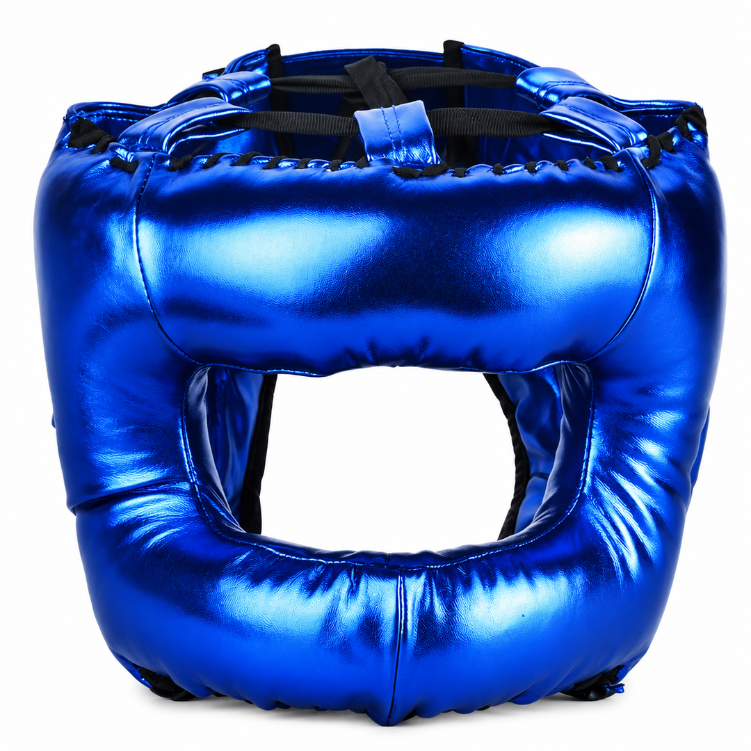 Premium Boxing Helmet Muay Thai Kickboxing Sanda Headgear Protective Head Guard Combat Sports Sparring Helmet Adjustable Lightweight Breathable Training Gear