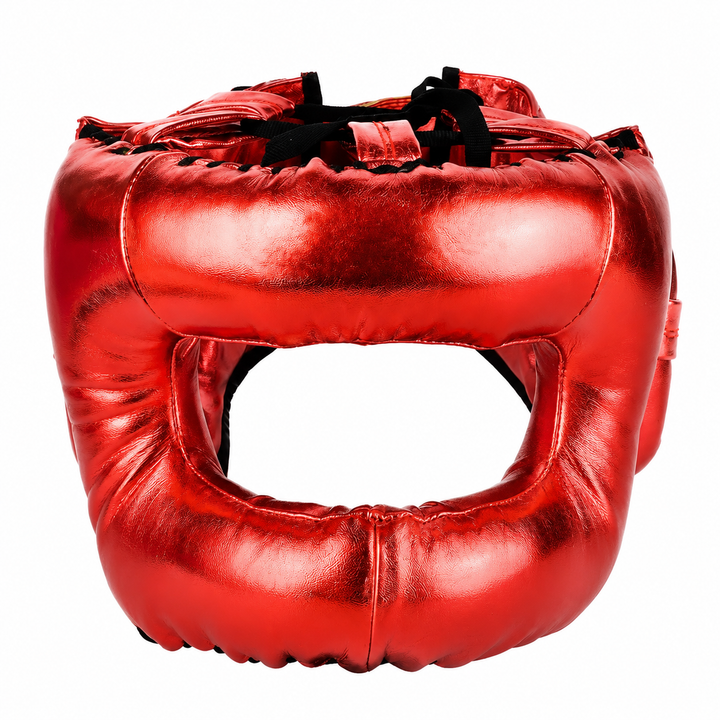 Premium Boxing Helmet Muay Thai Kickboxing Sanda Headgear Protective Head Guard Combat Sports Sparring Helmet Adjustable Lightweight Breathable Training Gear